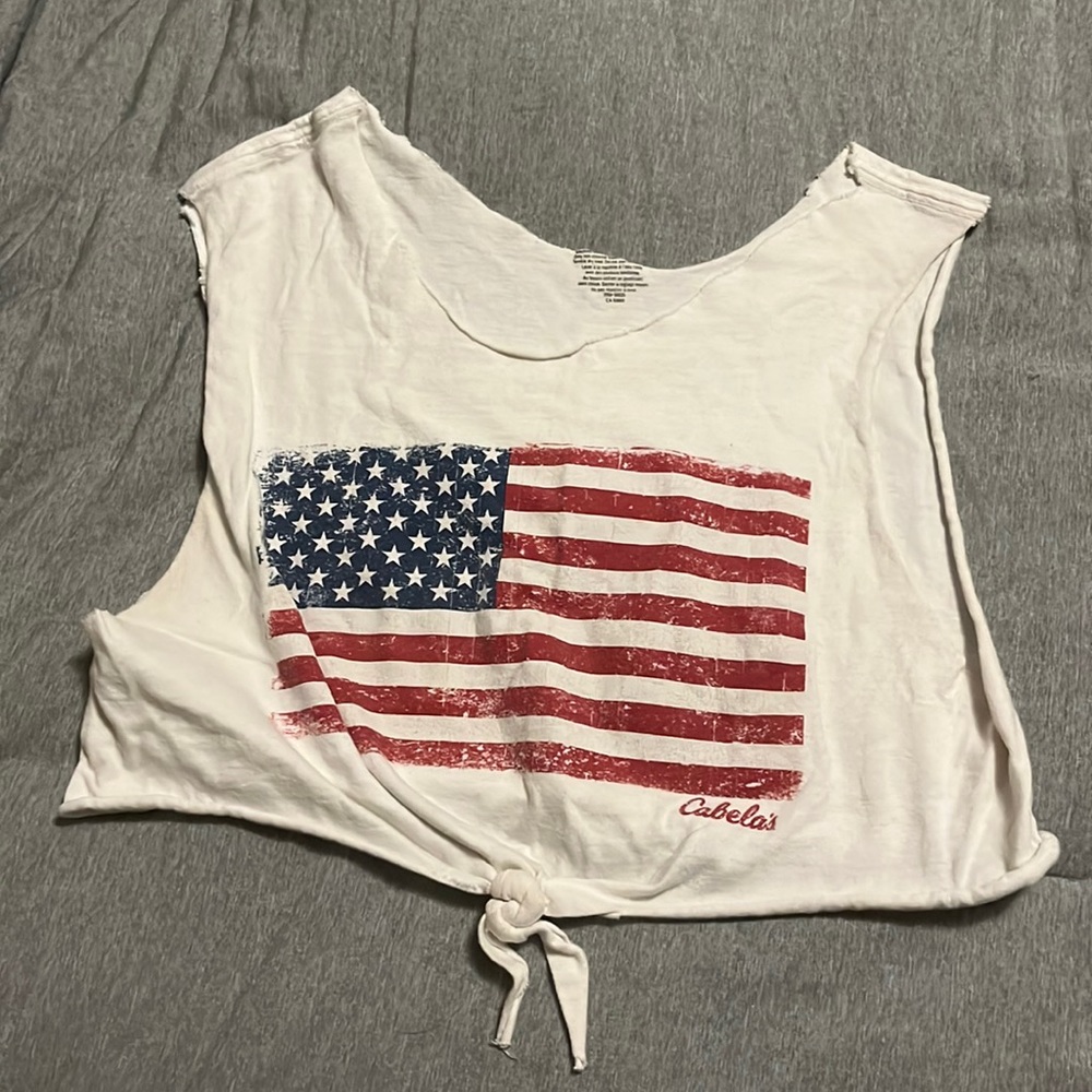 American flag crop top